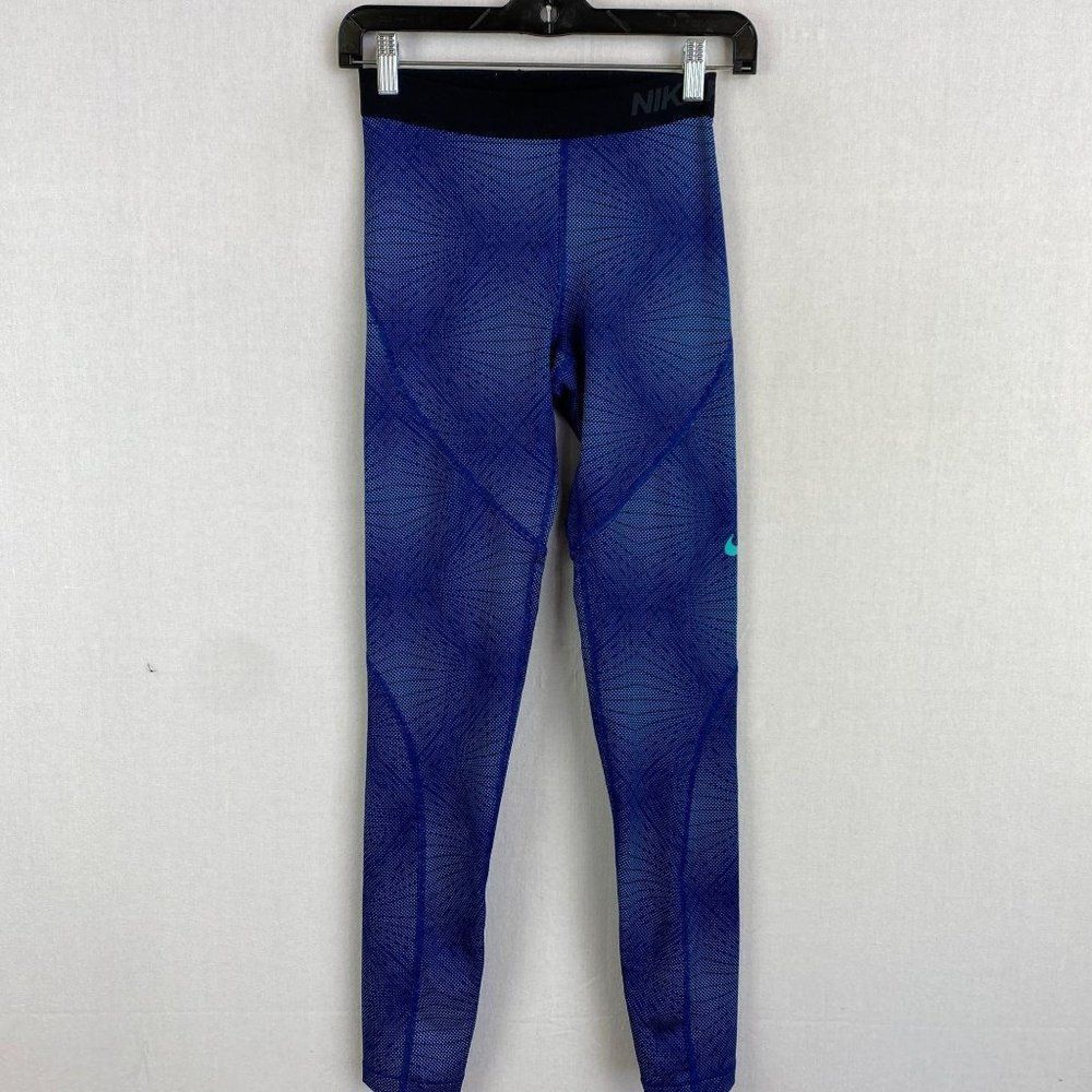 NIKE PRO Hyperwarm Blue Running Legging